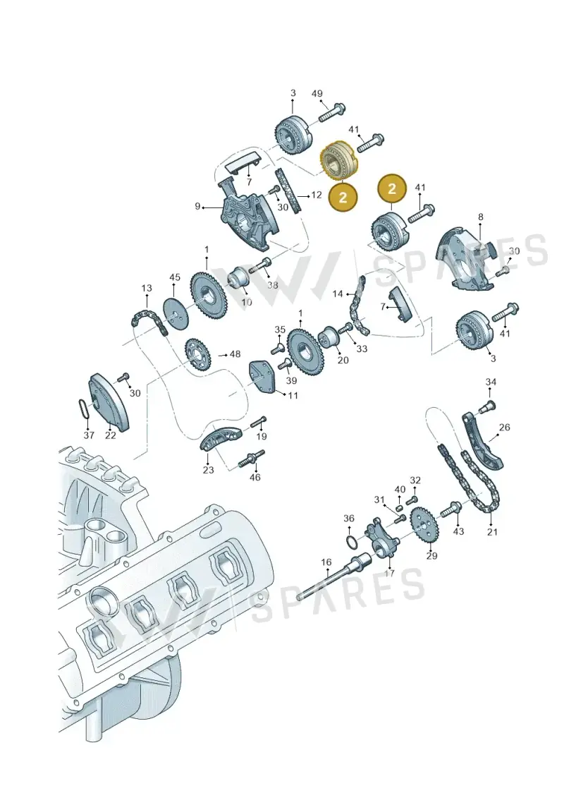 06E109083P — Audi Q7 qu. 3.0 TDI (2015-2019) diagram 771109300, position 2