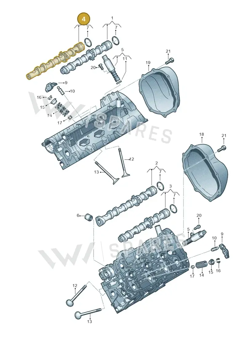 06E109102BA — Audi A4L 2.0 (2008-2012) diagram 448109300, position 4