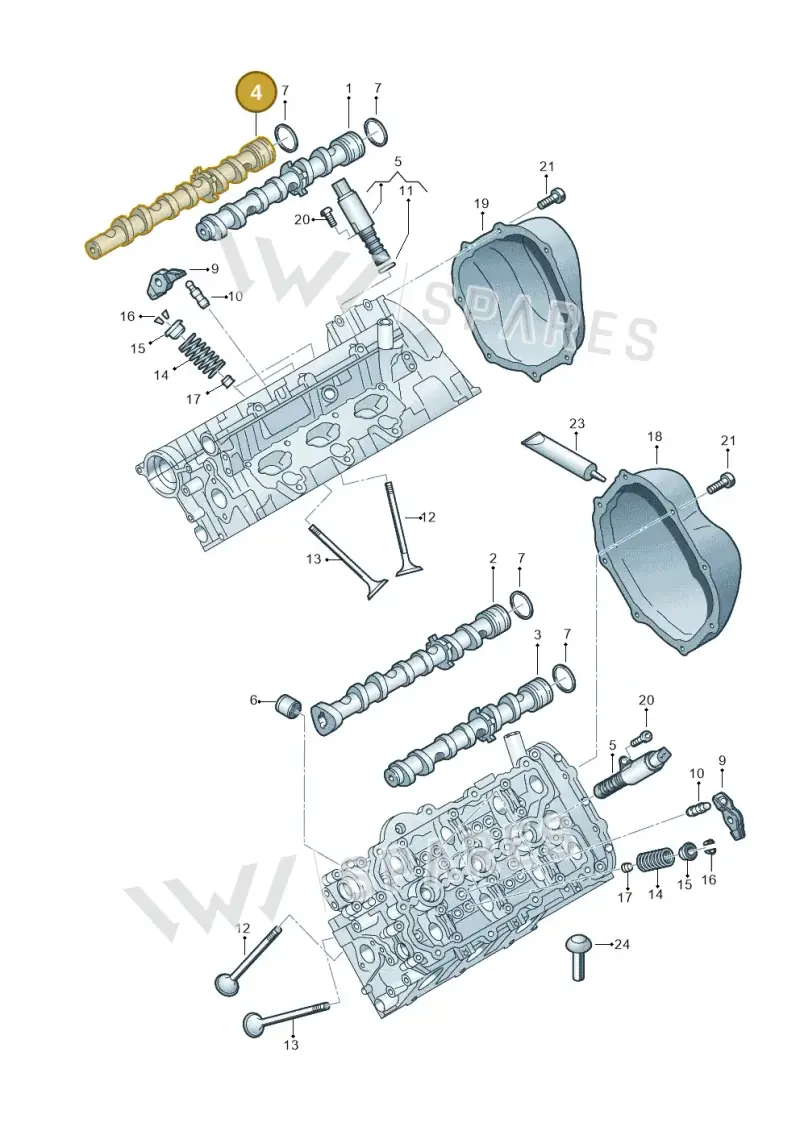 06E109102BF — Audi A6 Av. qu. 3.0 (2012-2018) diagram 648109100, position 4