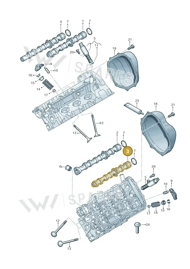 06E109102CC — Audi A7 Sportback (2014-2018) diagram 648109100, position 3