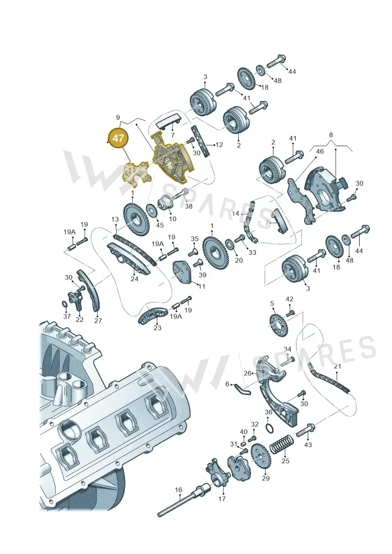 06E109139F — Audi A6 2.7 TDI (2008-2011) diagram 448109550, position 47