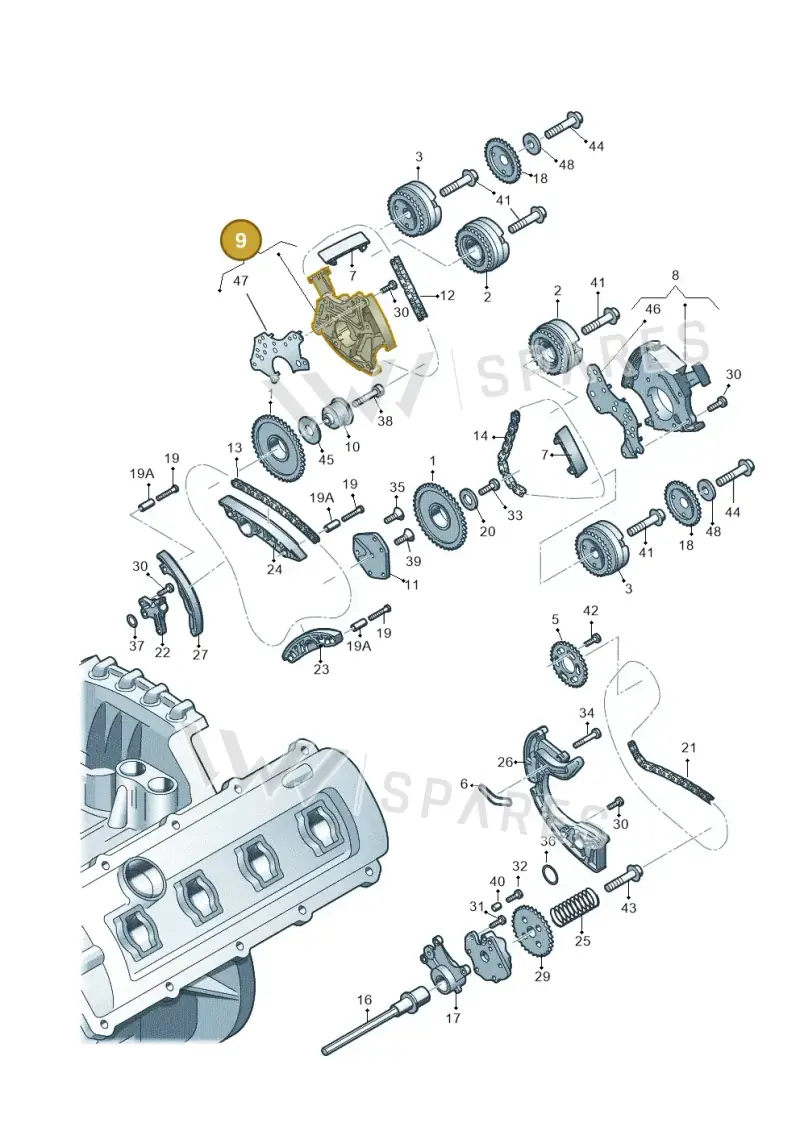 06E109218AQ — Audi A6L           "CN"05> (2005-) diagram 448109550, position 9