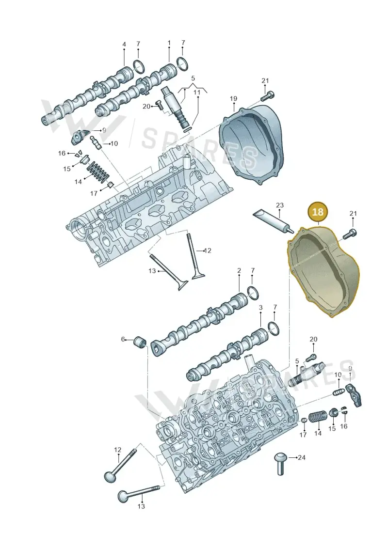 06E109285F — Audi A6 2.7 TDI (2008-2011) diagram 648109100, position 18