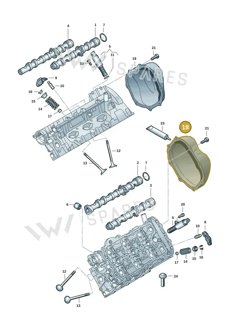 06E109285J — Audi Q7 qu. 3.0 TDI (2009-2015) diagram 648109101, position 18