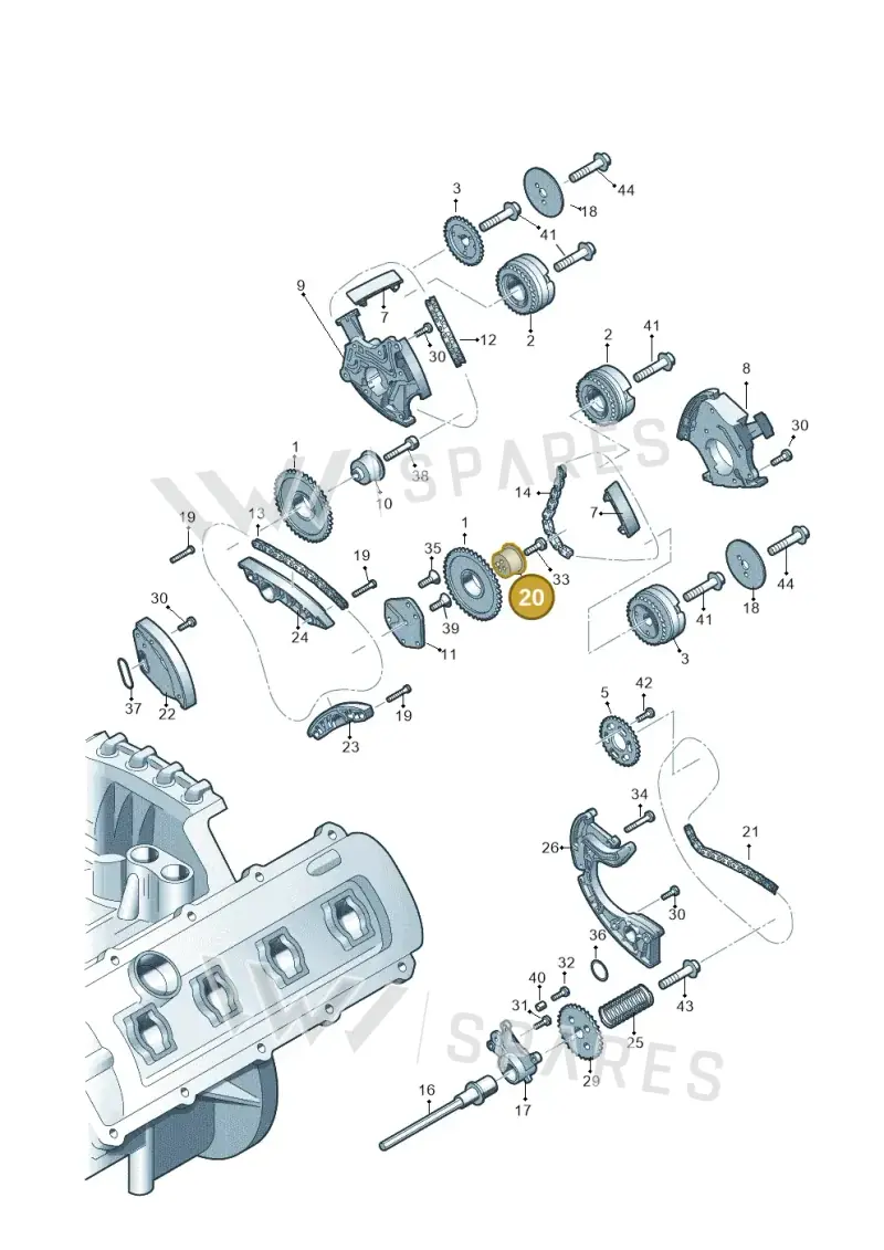 06E109289 — Audi Q5 qu. 2.0 TDI (2012-2017) diagram 724109350, position 20