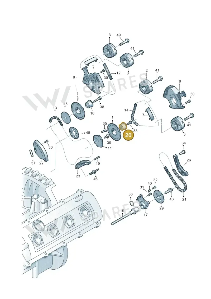 06E109289 — Audi Q7 qu. 3.0 TDI (2015-2019) diagram 771109300, position 20
