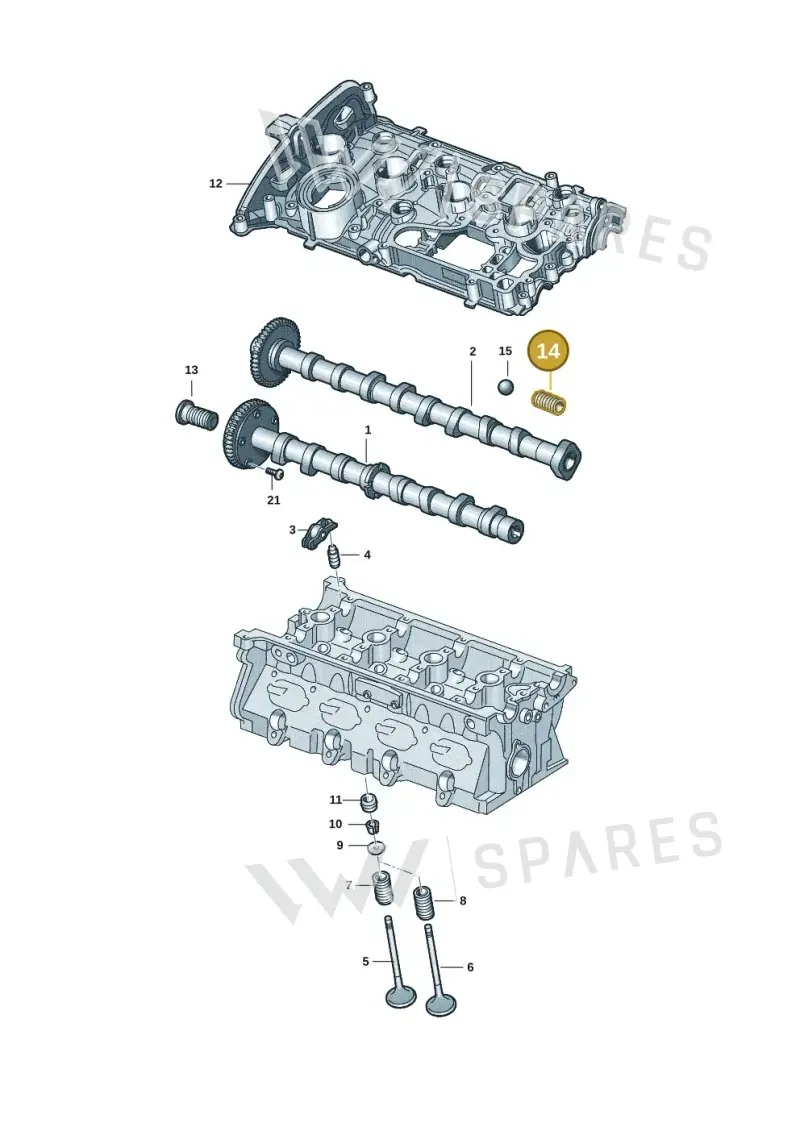 06E109357C — Audi A5 Limo 2.0 (2024-) diagram 849109091, position 14
