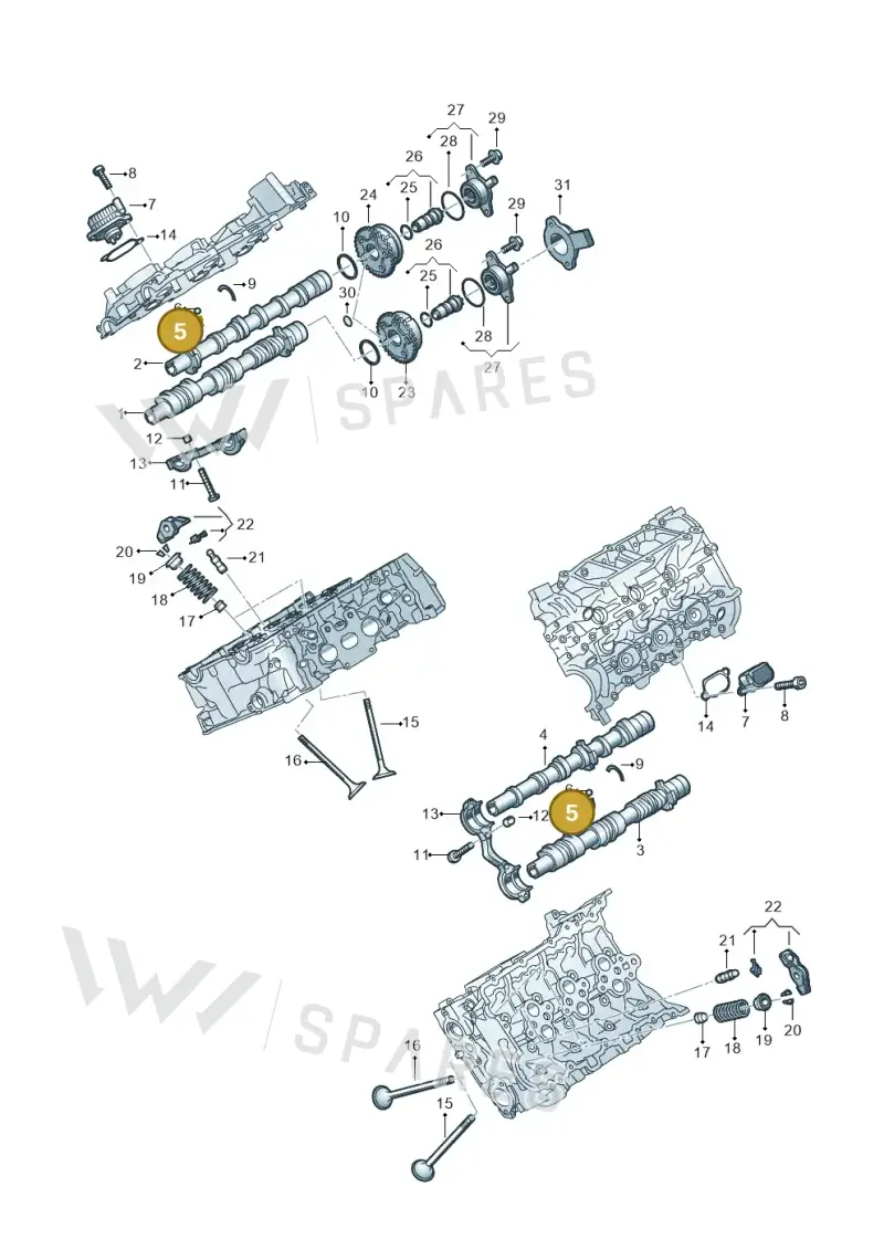 06E109357C — Audi A5 Limo 2.0 (2024-) diagram 849109180, position 5