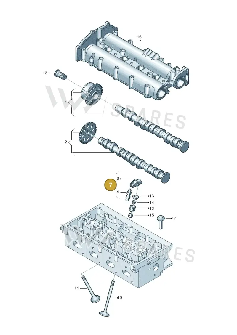 06E109409J — Audi TTS Coupe 2.0 (2014-2023) diagram 798109030, position 7