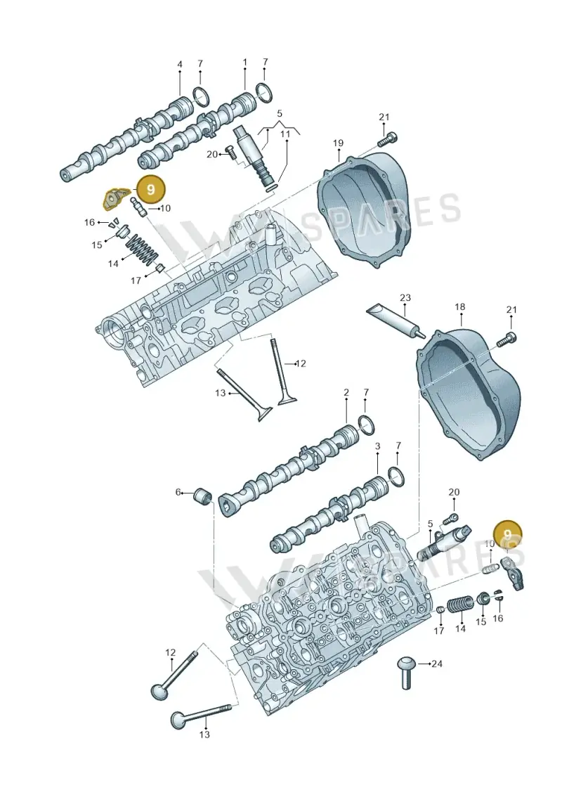06E109409L — Audi A7 Sportback (2014-2018) diagram 648109100, position 9
