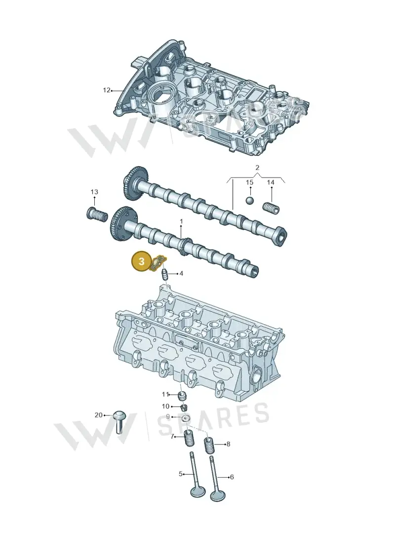 06E109417AM — Audi A3 Sportback (2019-2021) diagram 627109200, position 3