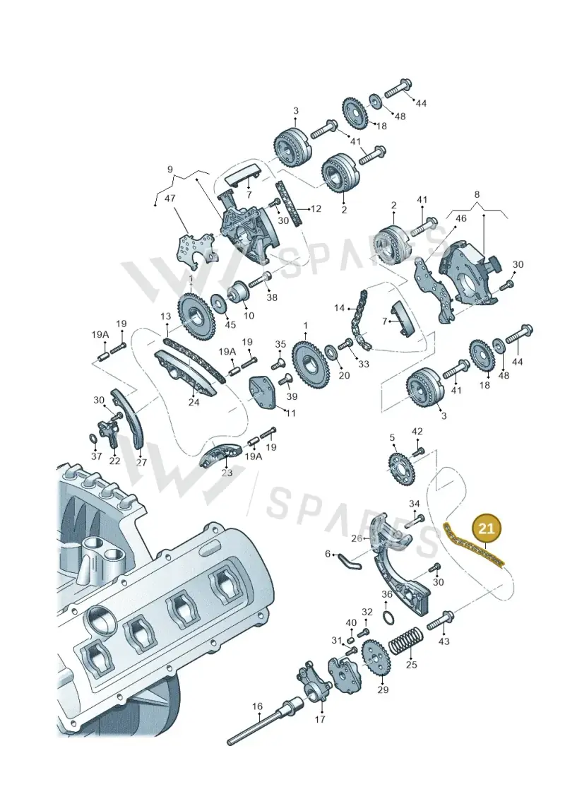 06E109465 — Audi Q5 qu. 2.0 TDI (2008-2012) diagram 448109550, position 21