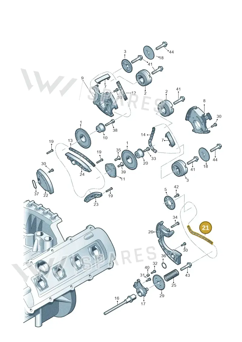 06E109465 — Audi Q5 qu. 2.0 TDI (2012-2017) diagram 724109350, position 21