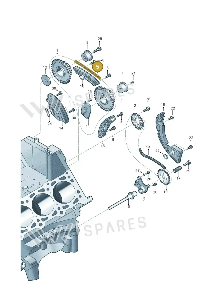 06E109465BC — Audi A7 Sportback (2014-2018) diagram 711109200, position 5