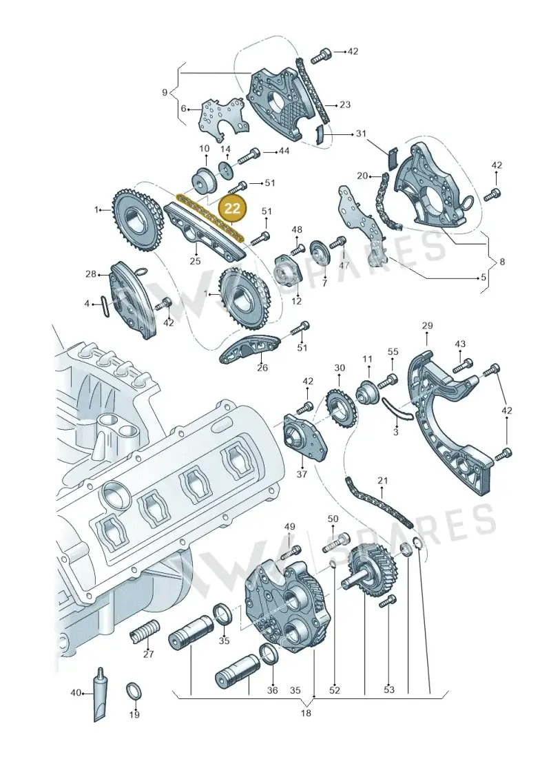 06E109465BC — Audi A7 Sportback (2014-2018) diagram 771109350, position 22