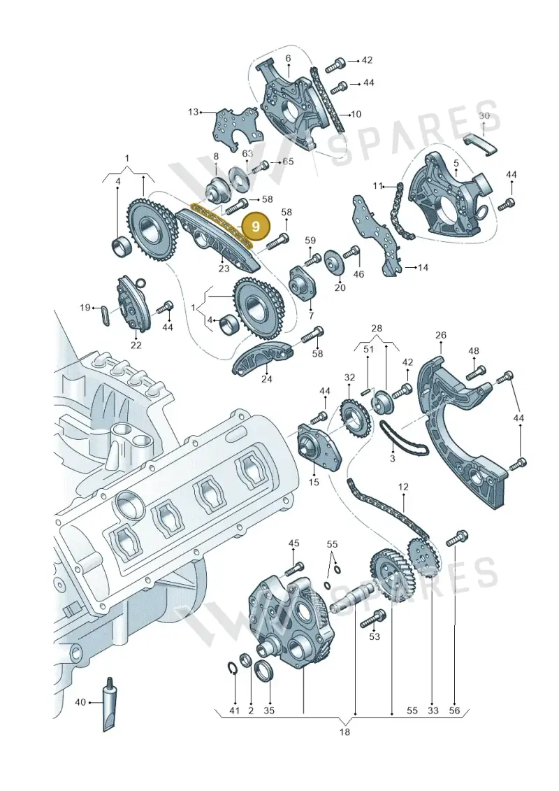 06E109465BC — Audi R8 Spyder (2015-2024) diagram 872109300, position 9