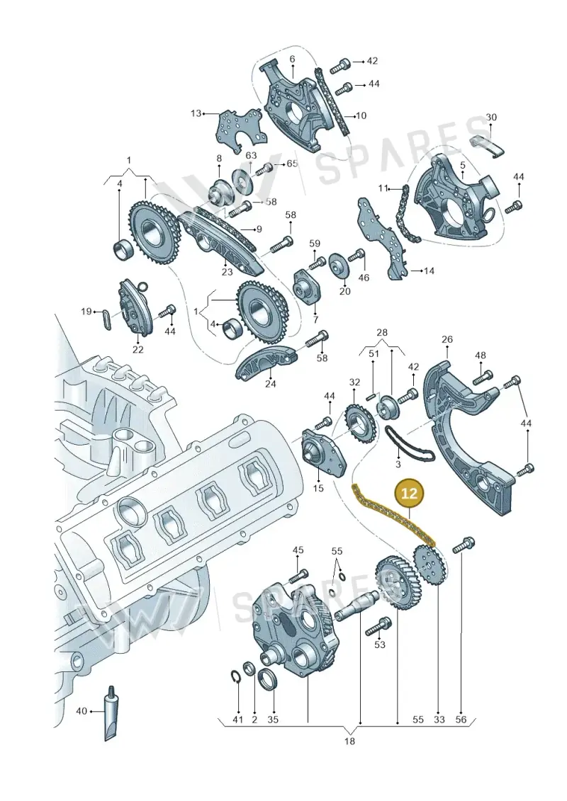 06E109465BL — Audi R8 Spyder (2015-2024) diagram 872109300, position 12