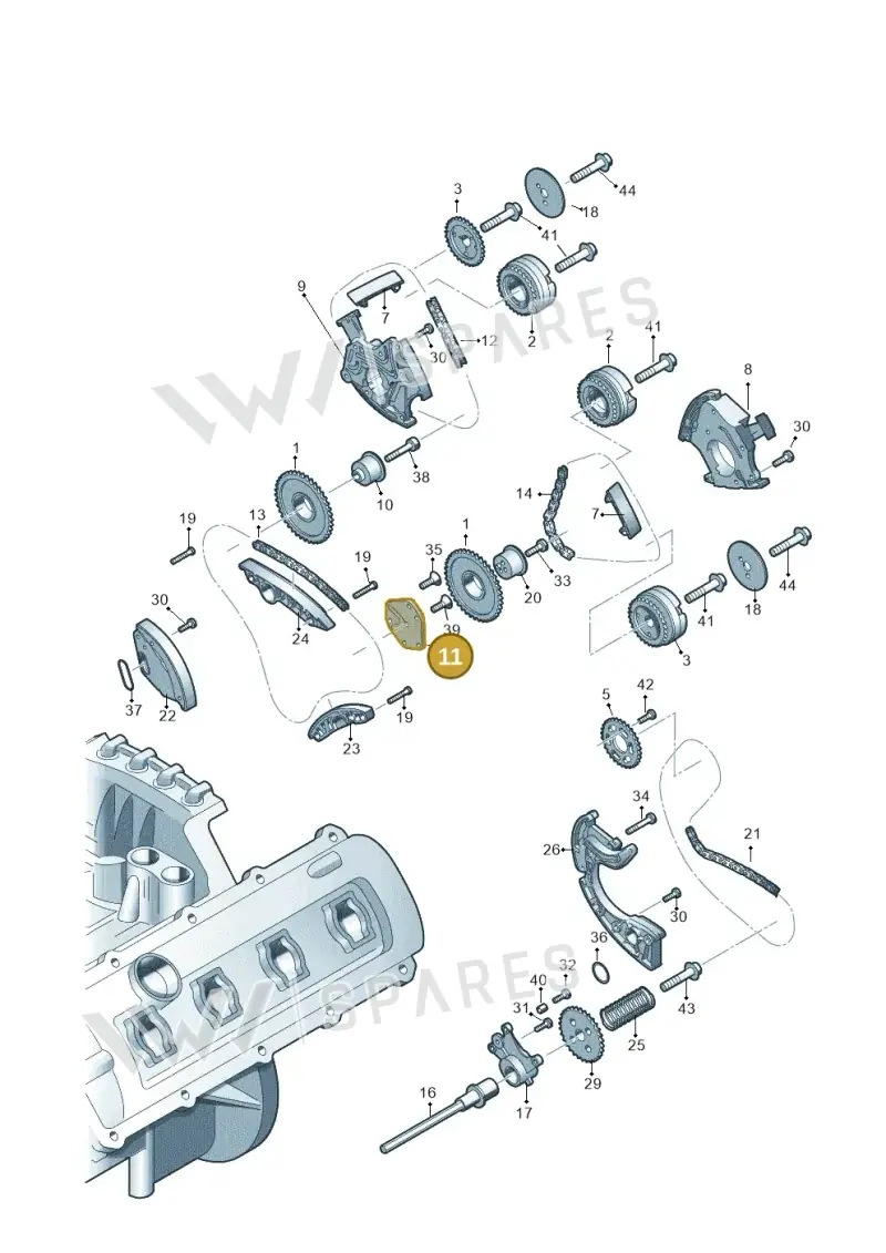 06E109493 — Audi Q5 qu. 2.0 TDI (2012-2017) diagram 724109350, position 11