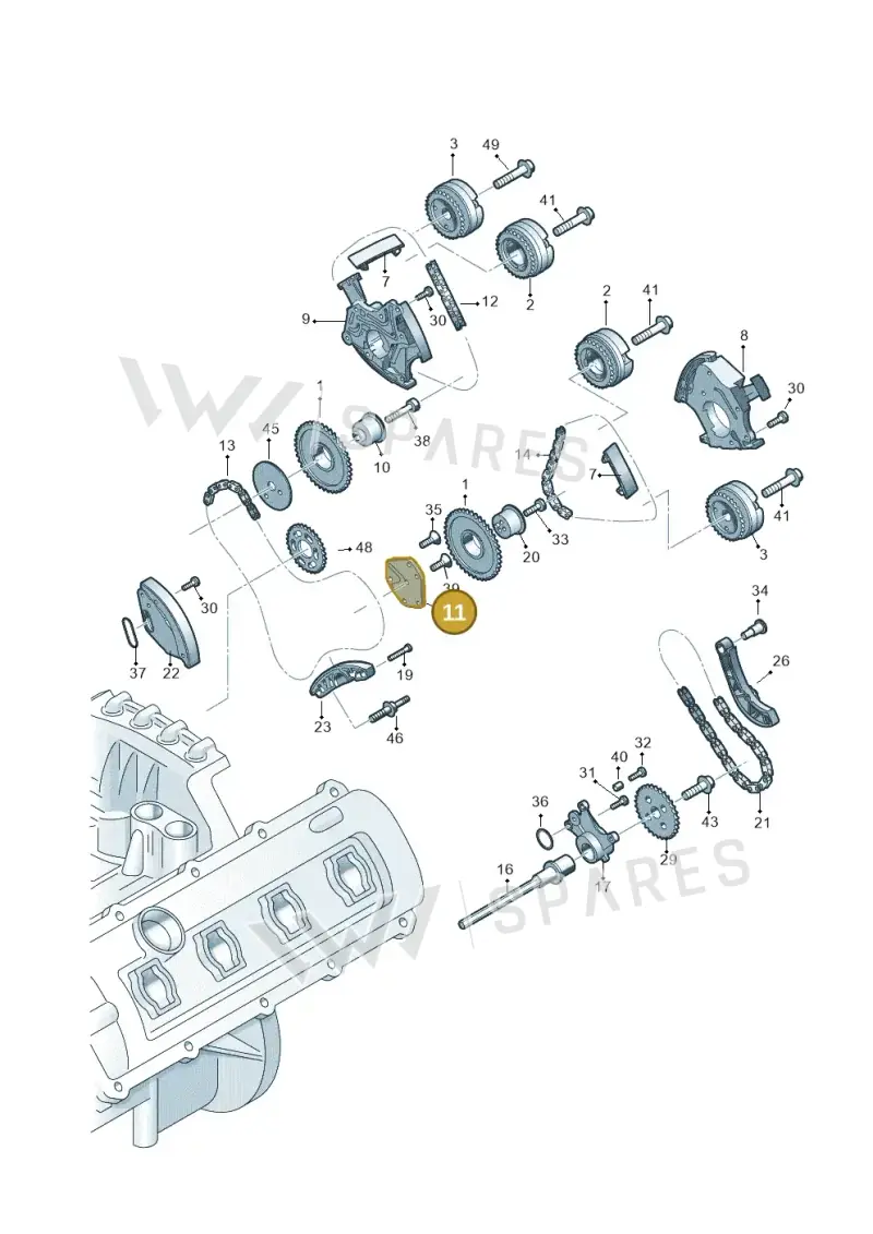 06E109493 — Audi Q7 qu. 3.0 TDI (2015-2019) diagram 771109300, position 11