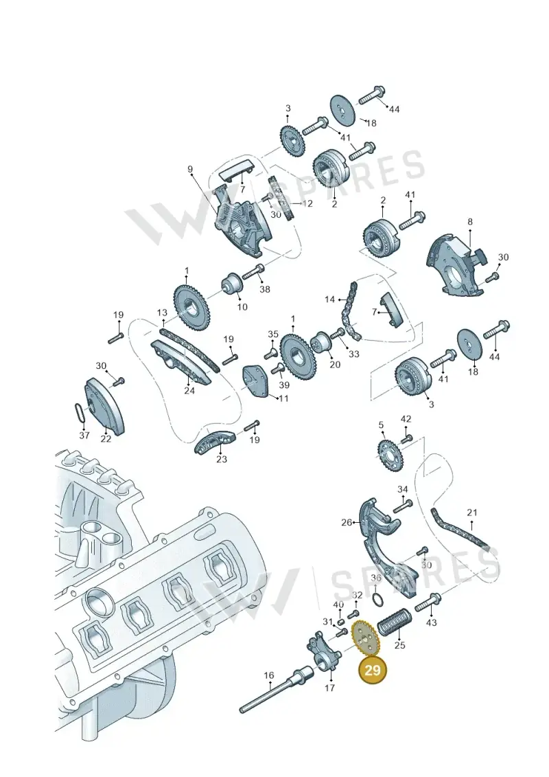 06E109570B — Audi A6 Av. qu. 3.0 (2012-2018) diagram 751109350, position 29