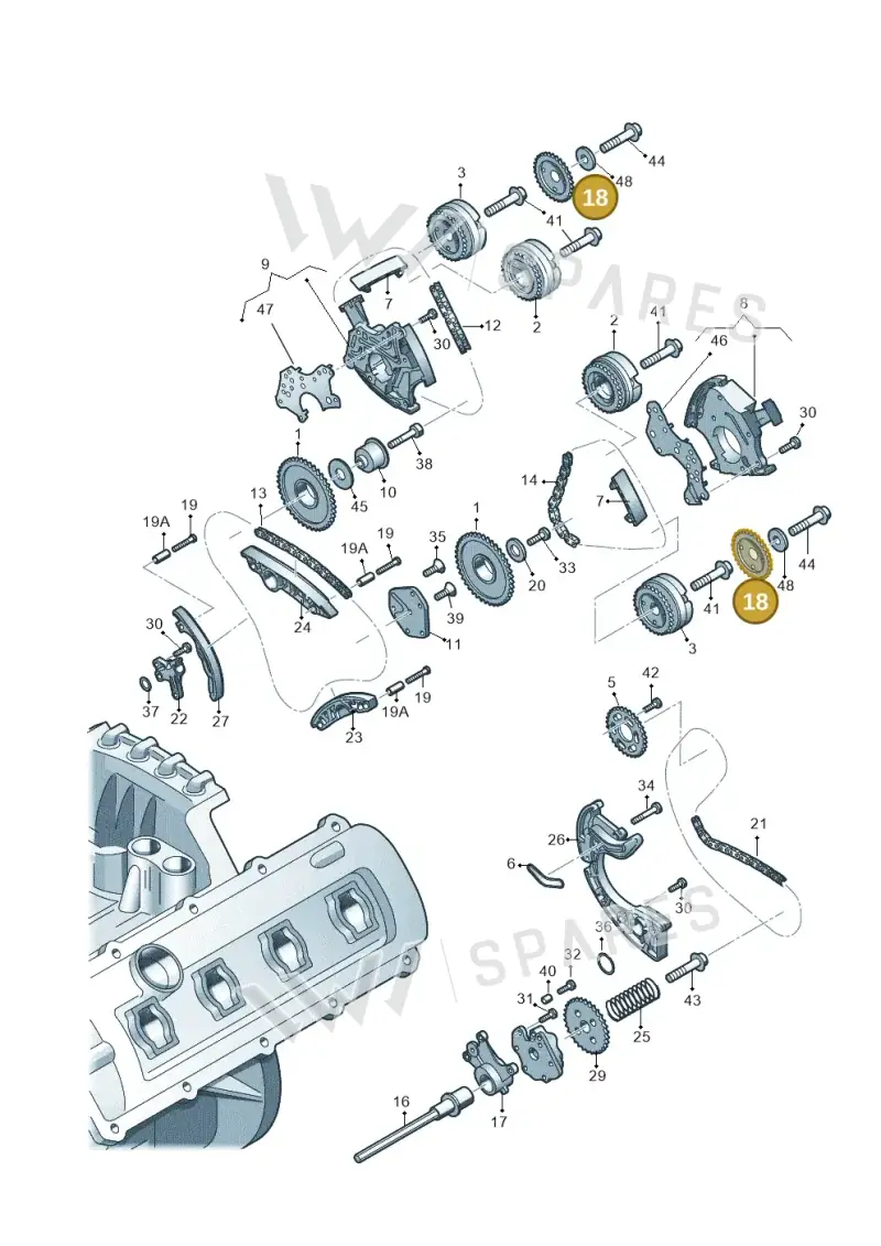 06E109571A — Audi A6/S6/Avant/qu.   05> (2004-) diagram 448109550, position 18