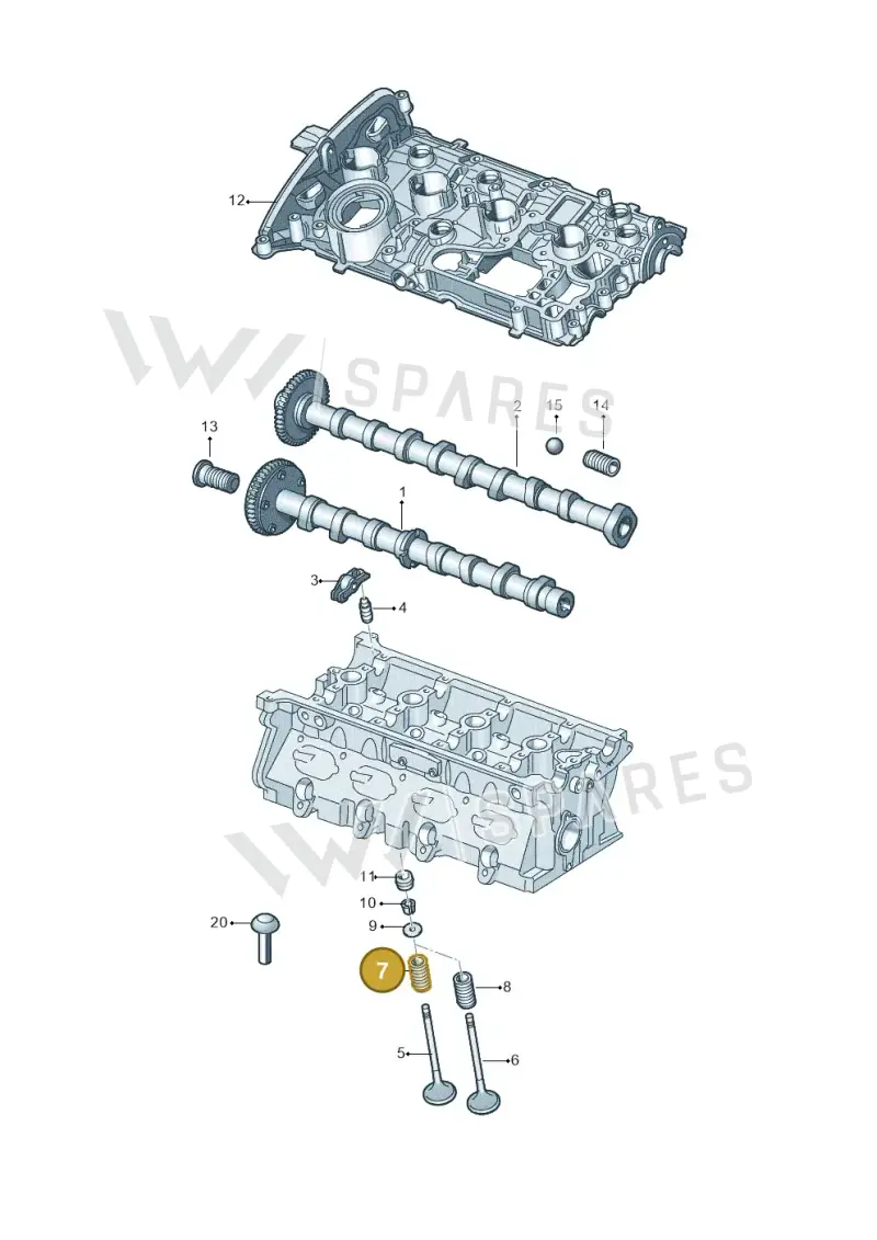 06E109623AK — Audi A5 Sportback (2016-2020) diagram 849109090, position 7