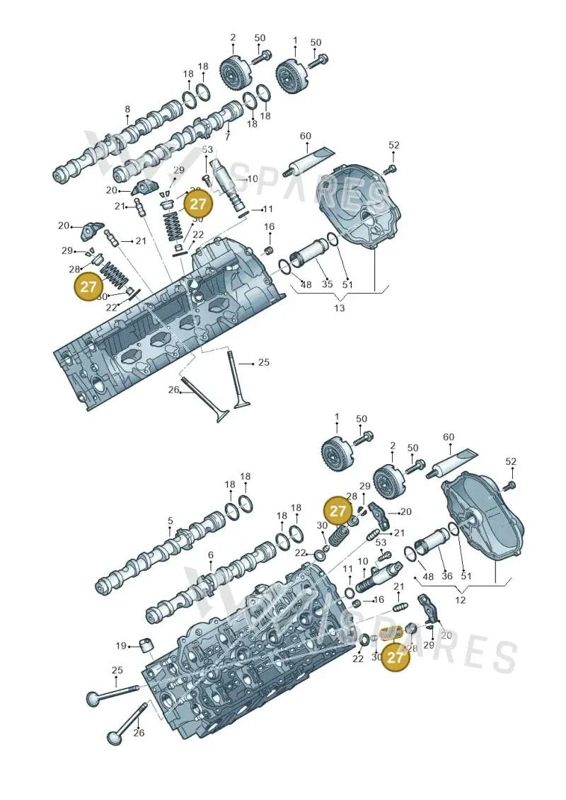 06E109623N — Audi A8L qu. 3.0 TDI (2009-2014) diagram 473109100, position 27