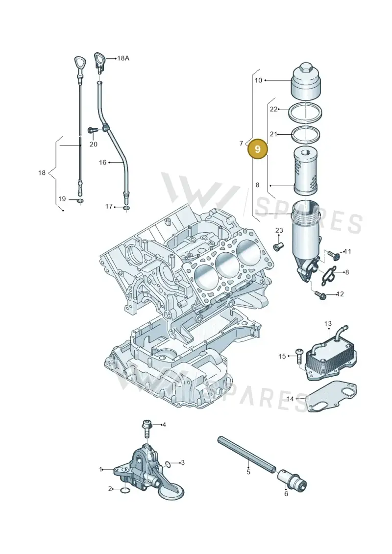 06E115562C — Audi A7 Sportback (2014-2018) diagram 448115100, position 9