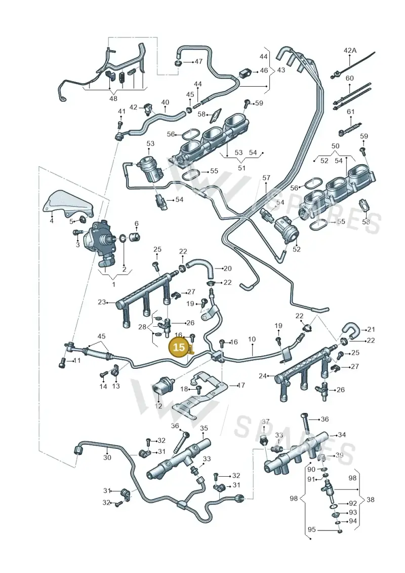 06E127233AC — Audi Q7 qu. 3.0 TDI (2015-2019) diagram 771133240, position 15
