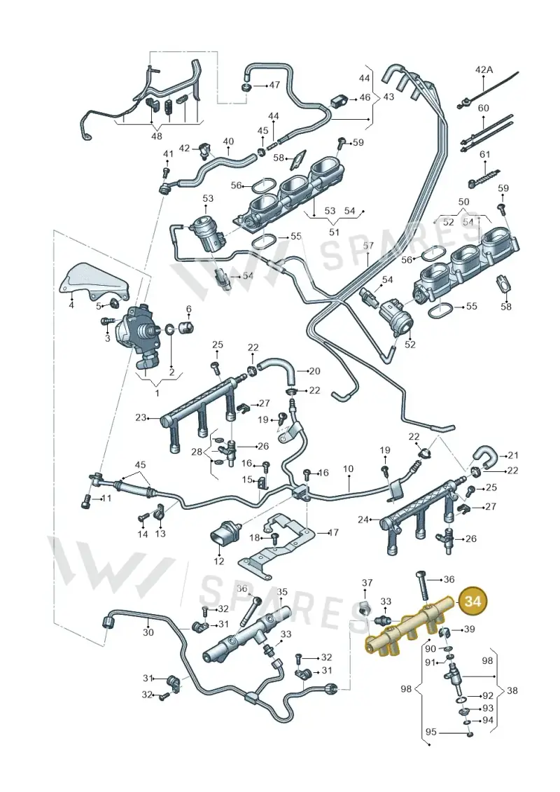 06E130089AF — Audi Q7 qu. 3.0 TDI (2015-2019) diagram 771133240, position 34