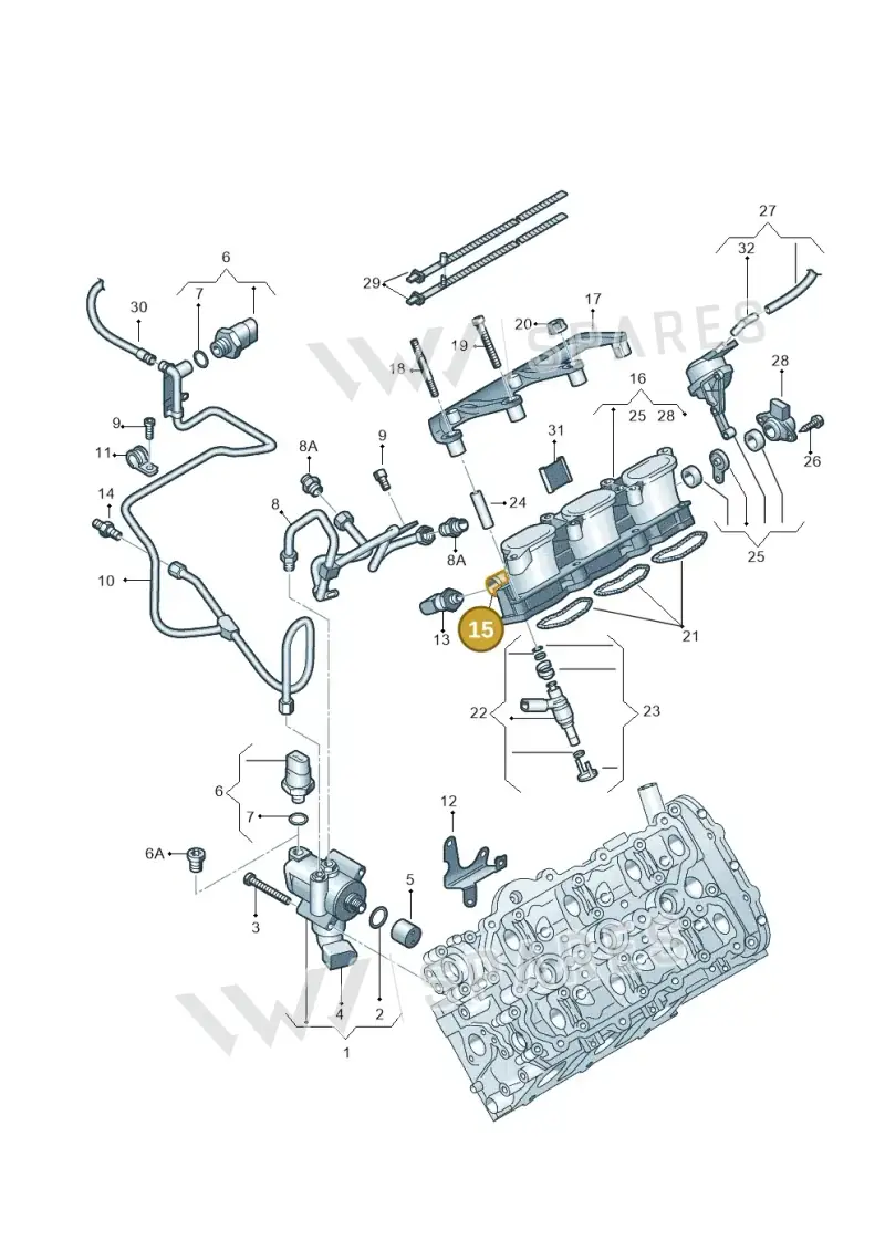 06E130090G — Audi A8/S8/qu. lang    08> (2007-) diagram 448133740, position 15