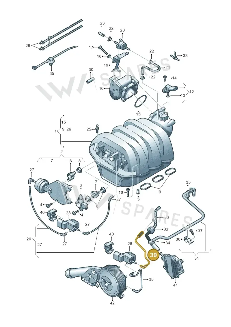 06E133714J — Audi A7 Sportback (2014-2018) diagram 711133420, position 39