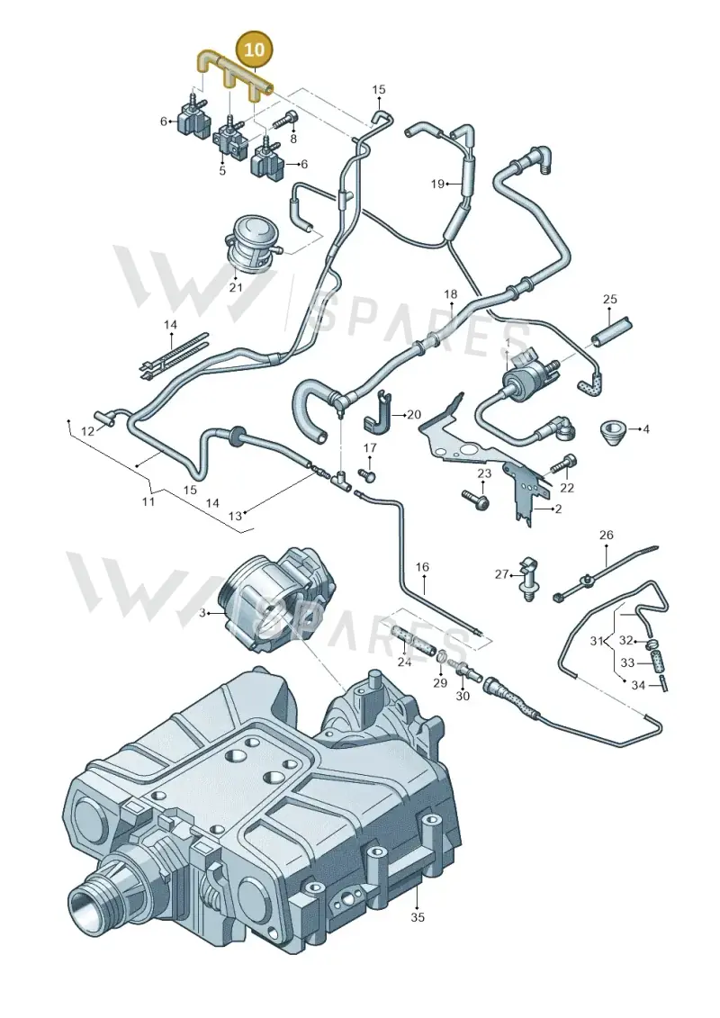 06E133773AH — Audi A5 Sportback (2011-2017) diagram 648133520, position 10