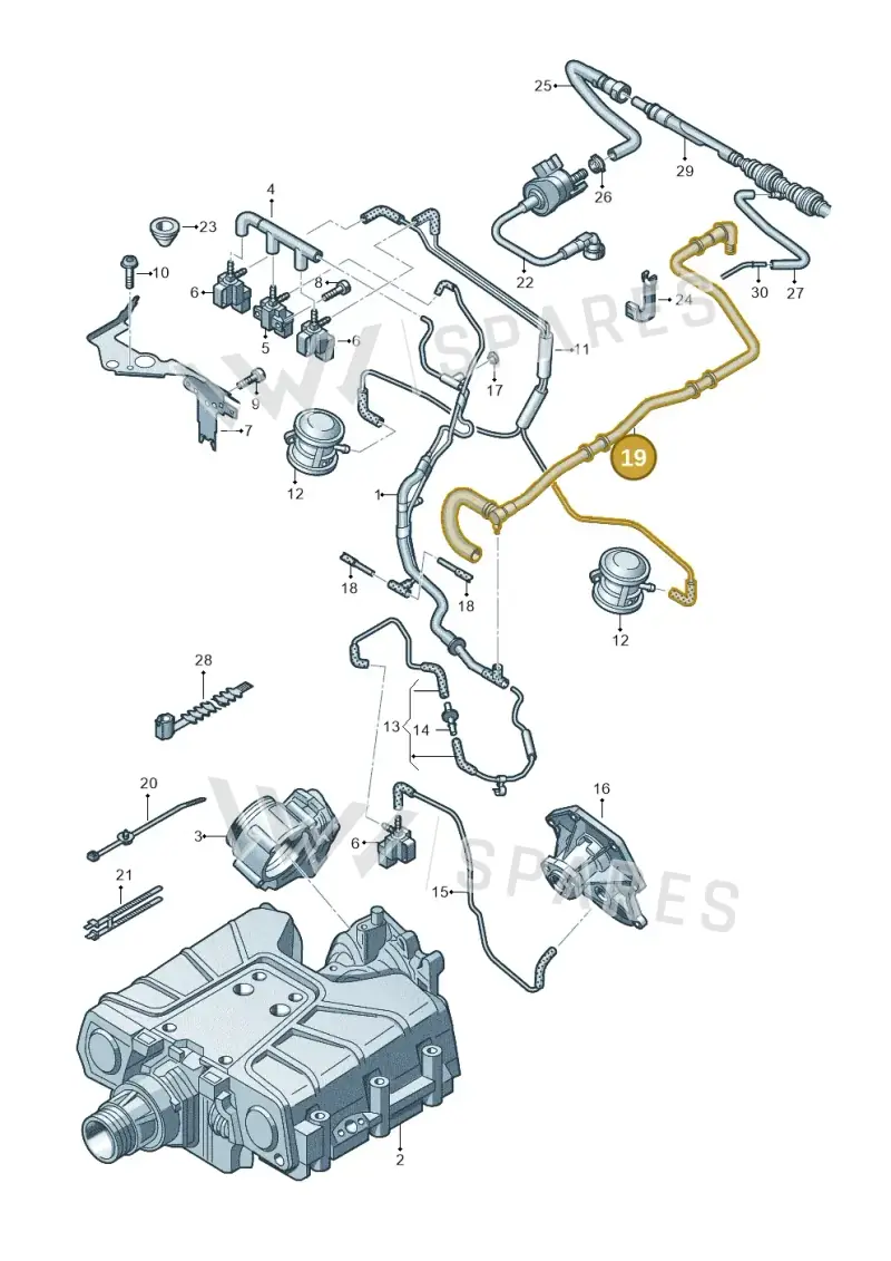 06E133773DD — Audi Q5 qu. 2.0 TDI (2012-2017) diagram 675133220, position 19