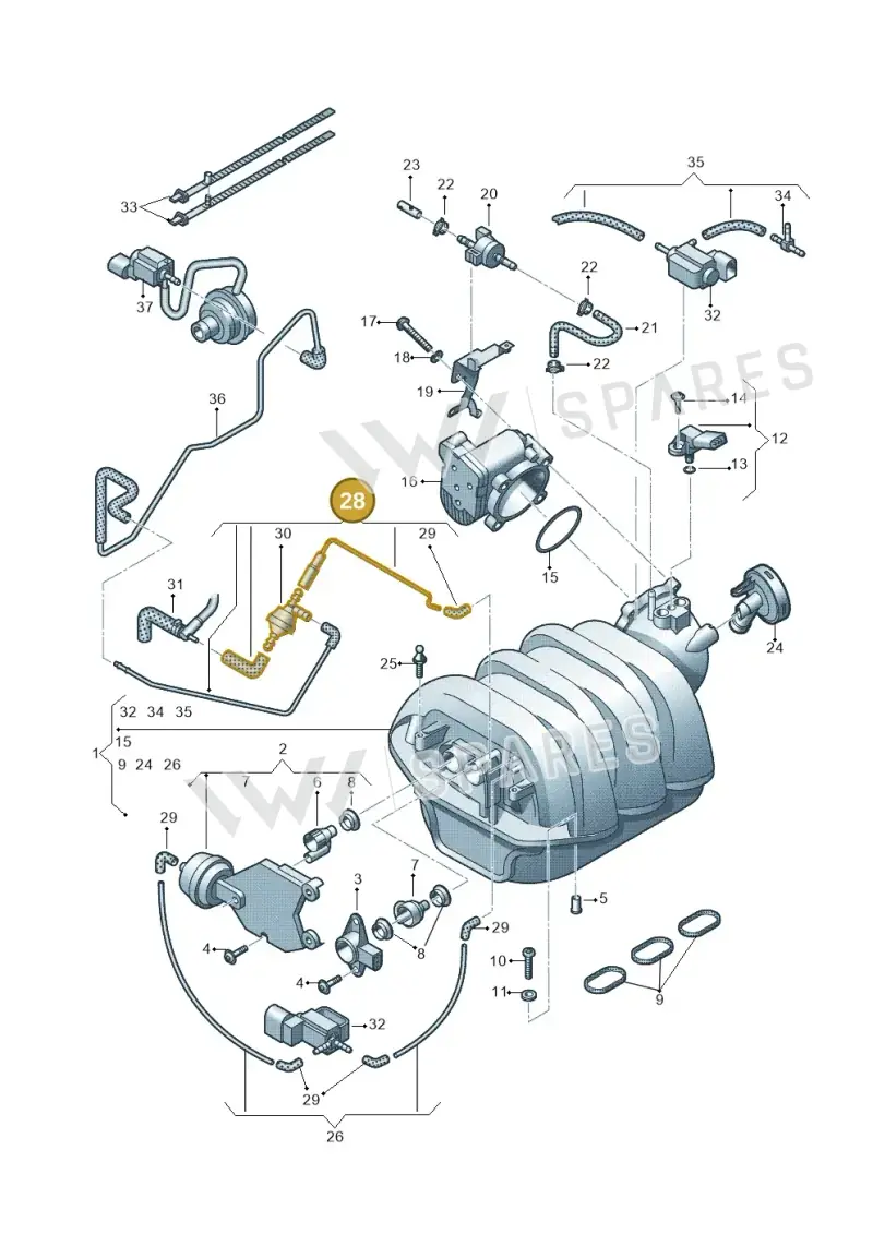 06E133773P — Audi A8/S8/qu. lang    08> (2007-) diagram 448133720, position 28