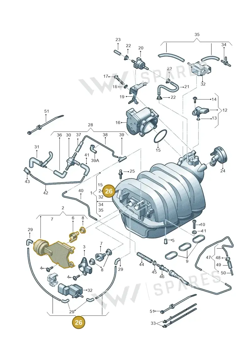 06E133778C — Audi A6 2.7 TDI (2008-2011) diagram 448133710, position 26