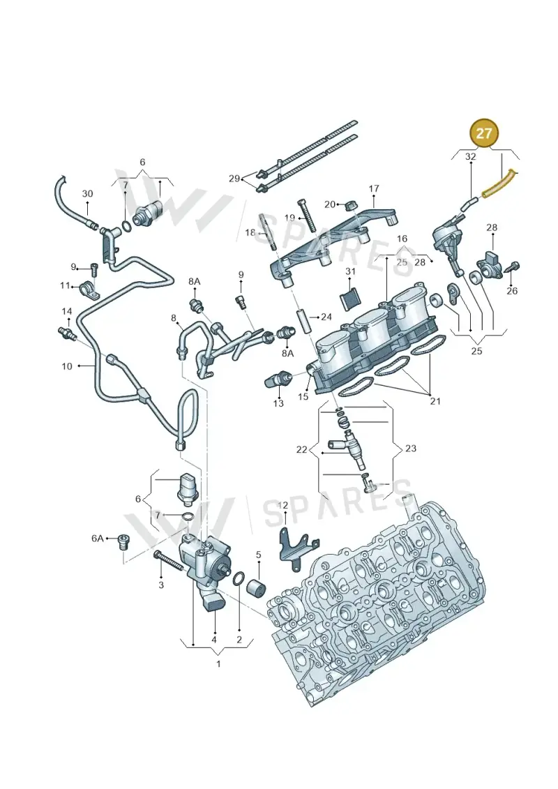 06E133791 — Audi A6 2.7 TDI (2008-2011) diagram 448133740, position 27