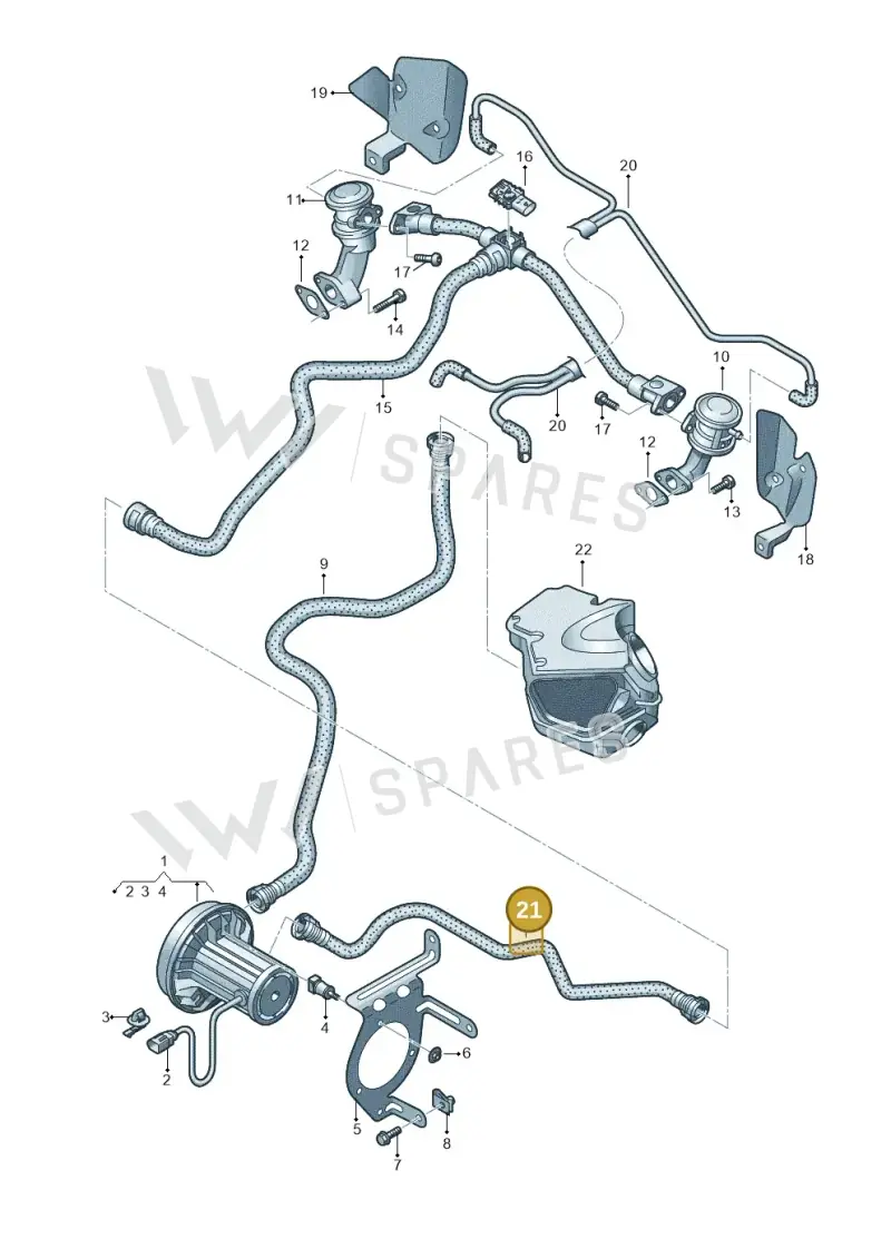 06E133817AD — Audi A7 Sportback (2014-2018) diagram 647131250, position 21