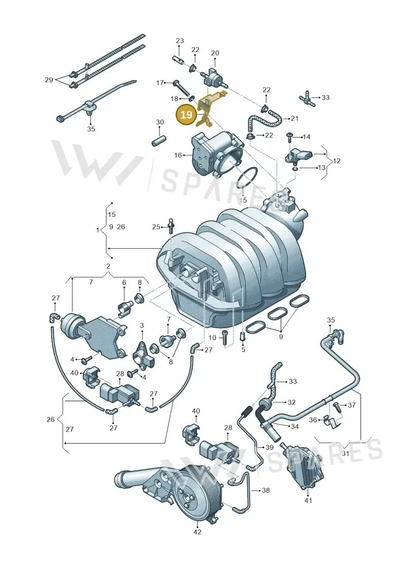 06E133947K — Audi A7 Sportback (2010-2015) diagram 711133420, position 19