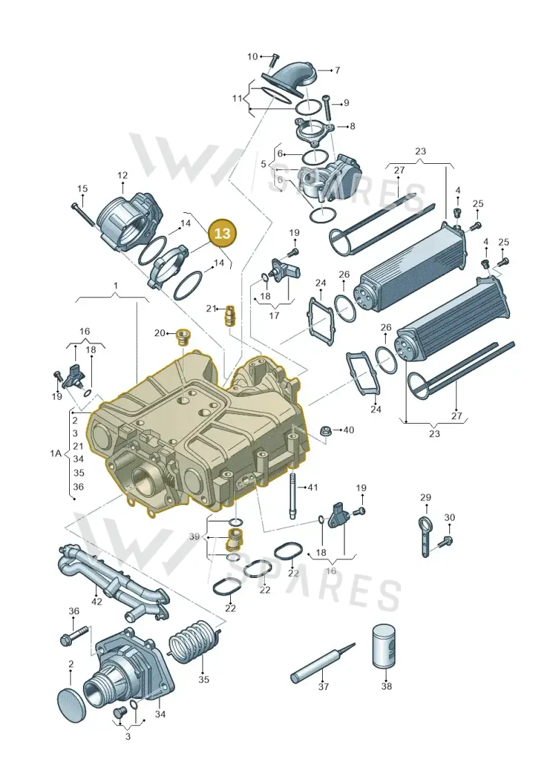 06E145175J — Audi A6 Av. qu. 3.0 (2012-2018) diagram 648145350, position 13
