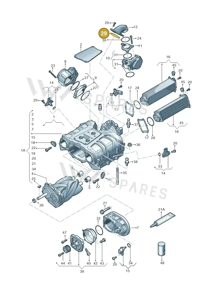 06E145272D — Audi Q7 qu. 3.0 TDI (2015-2019) diagram 771145250, position 29