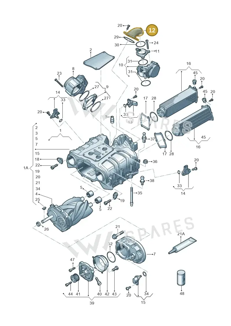06E145641D — Audi Q7 qu. 3.0 TDI (2015-2019) diagram 771145250, position 12