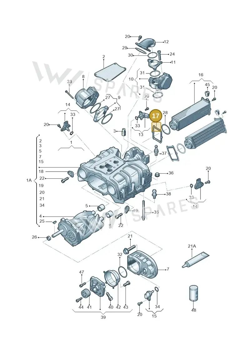 06E145723G — Audi A6 1.8 (2015-2019) diagram 887145030, position 17