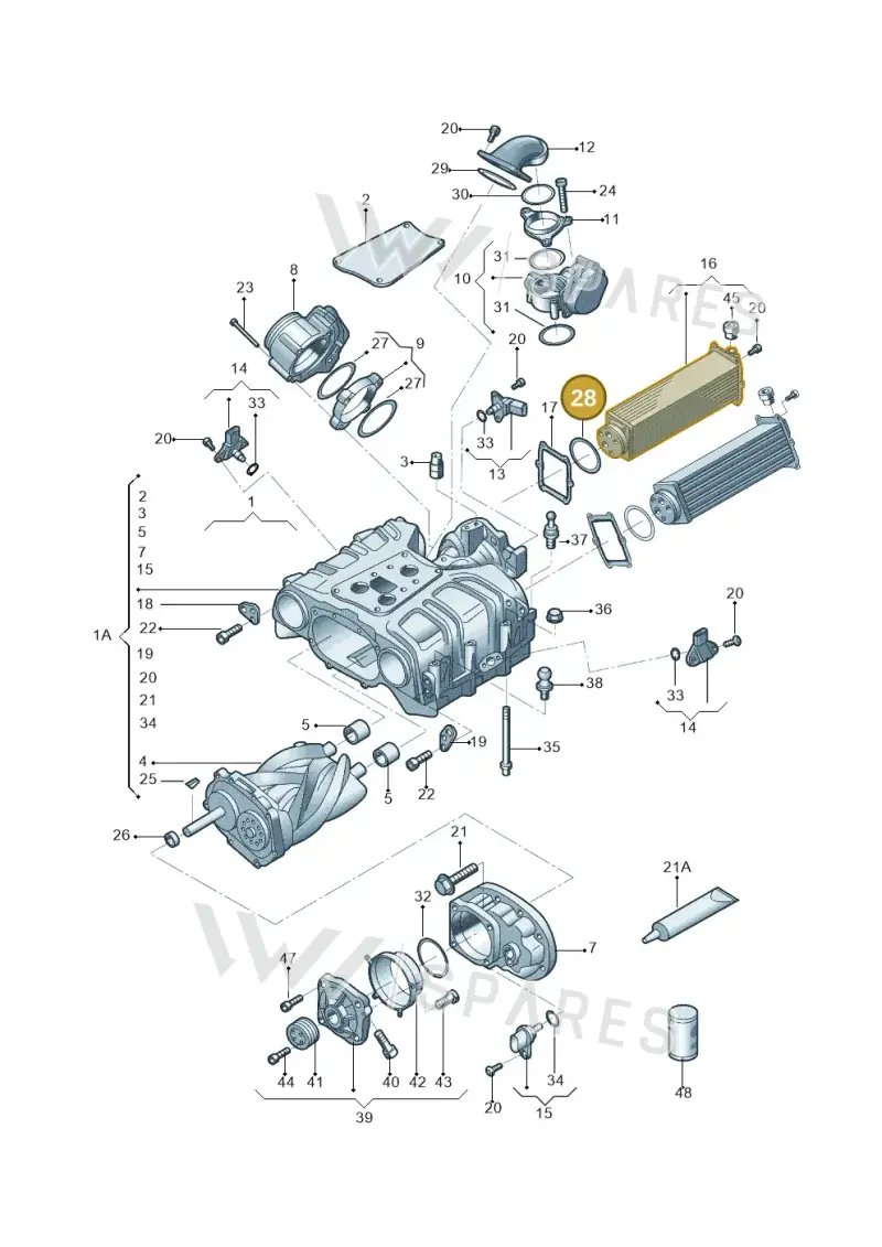 06E145723H — Audi A6 1.8 (2015-2019) diagram 887145030, position 28