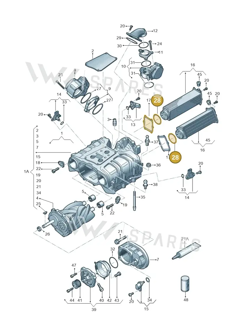 06E145723H — Audi Q7 qu. 3.0 TDI (2015-2019) diagram 771145250, position 28