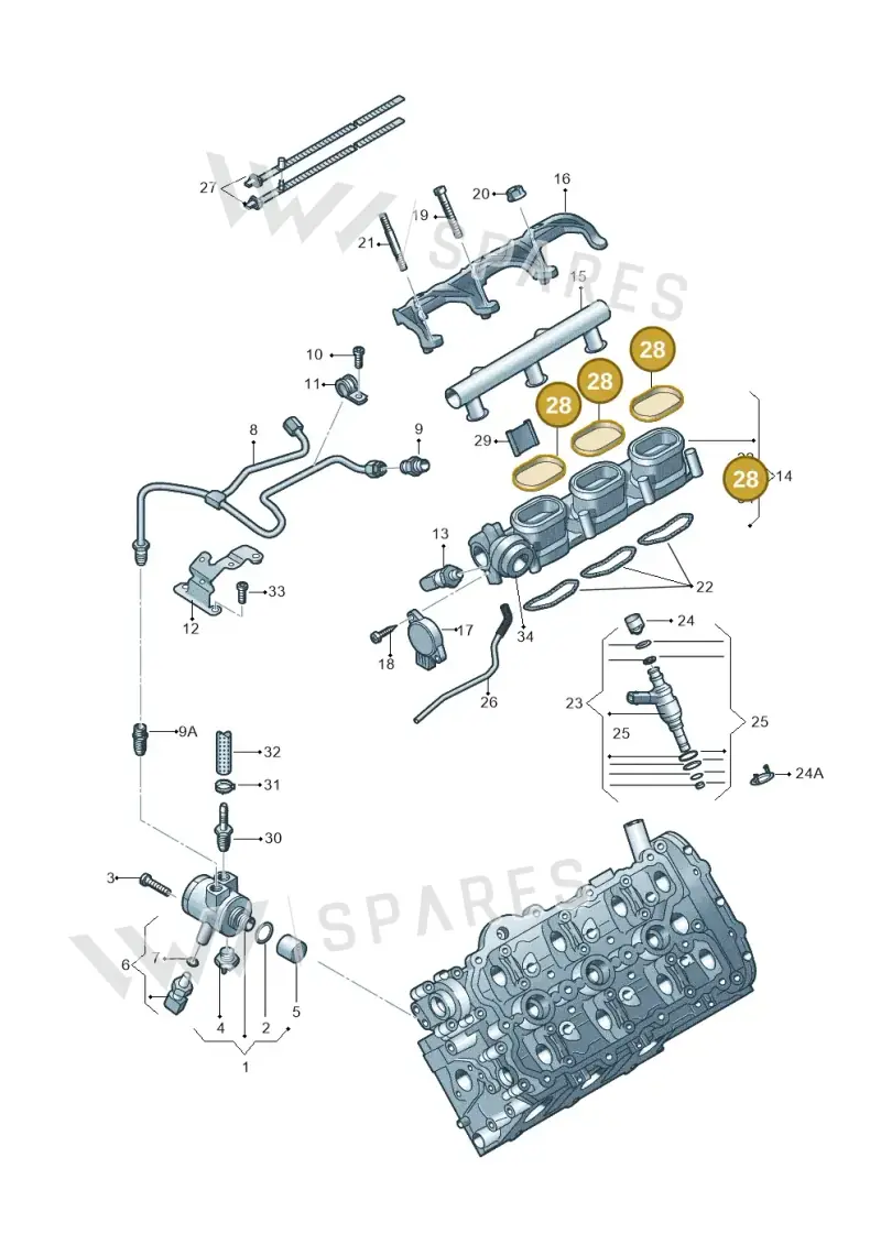 06E198717 — Audi A6L           "CN"05> (2005-) diagram 648133540, position 28