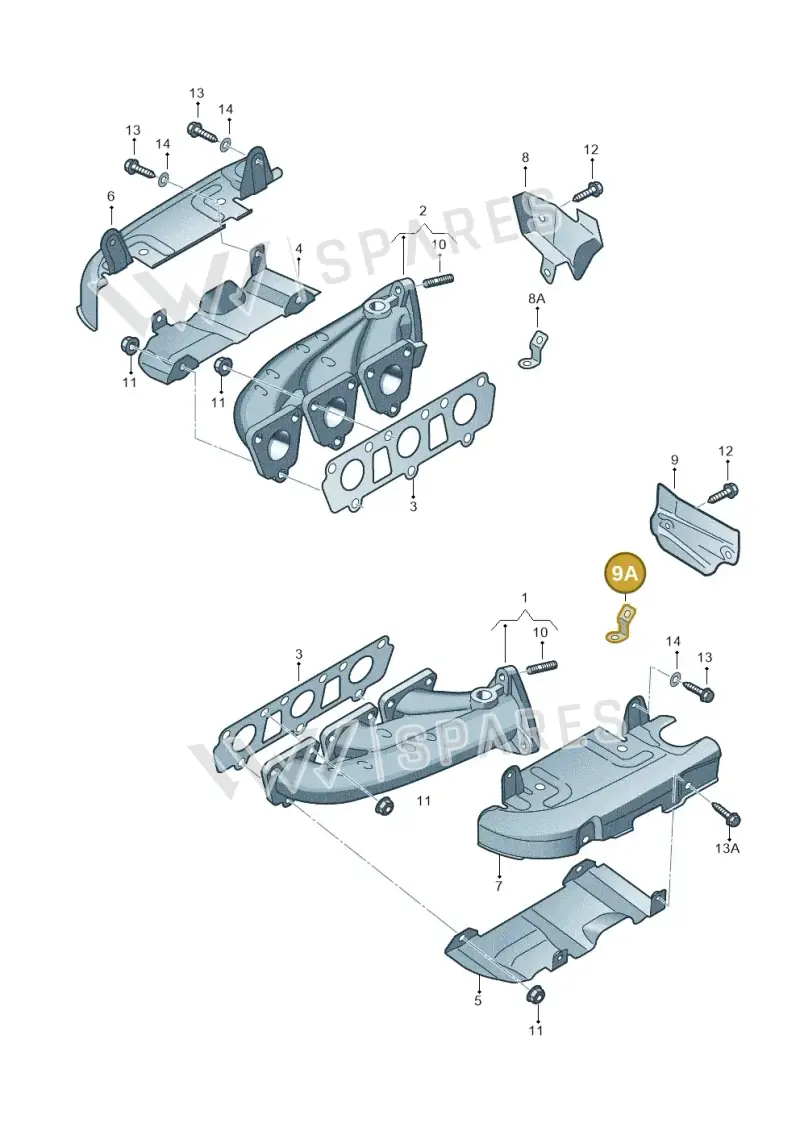 06E253197 — Audi A7 Sportback (2014-2018) diagram 448253100, position 9A