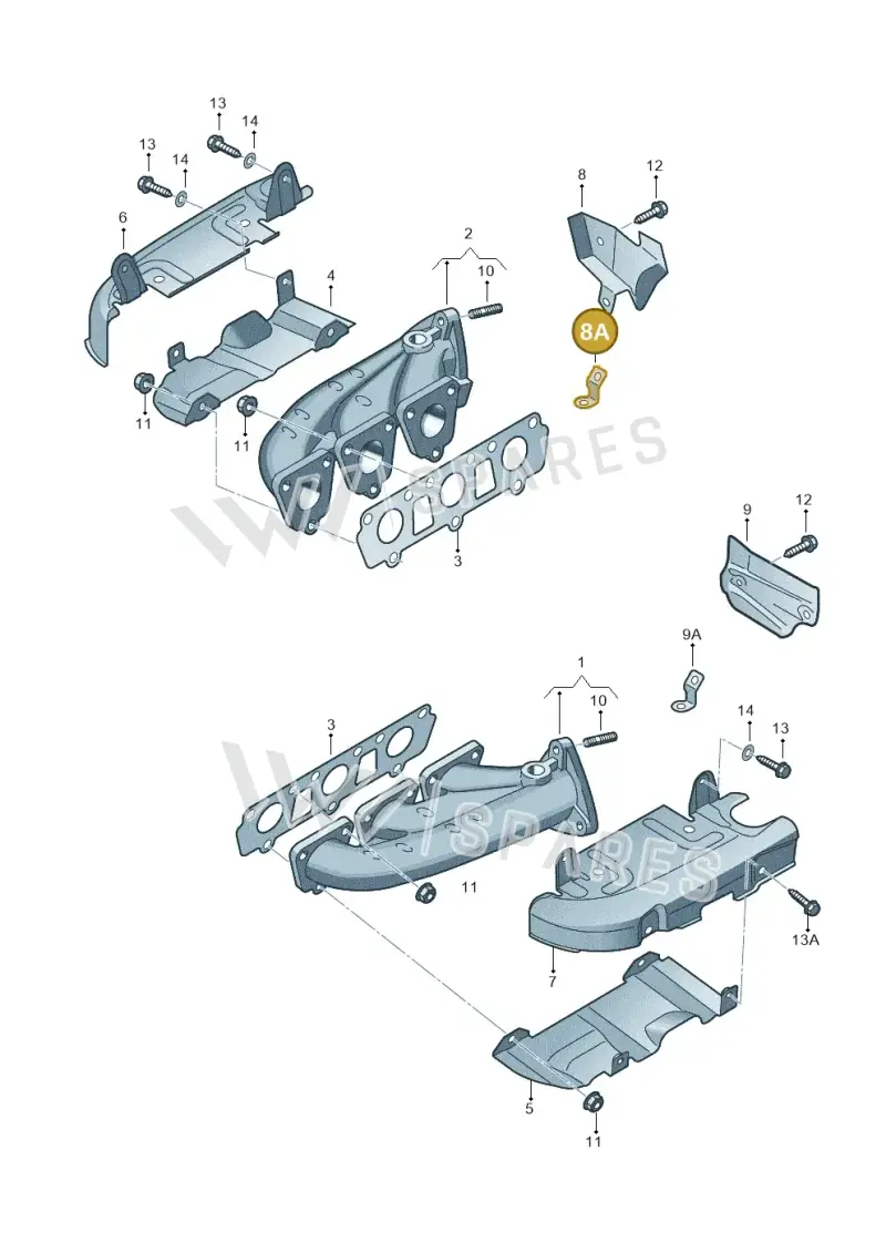 06E253198 — Audi Q7 qu. 3.0 TDI (2015-2019) diagram 448253100, position 8A