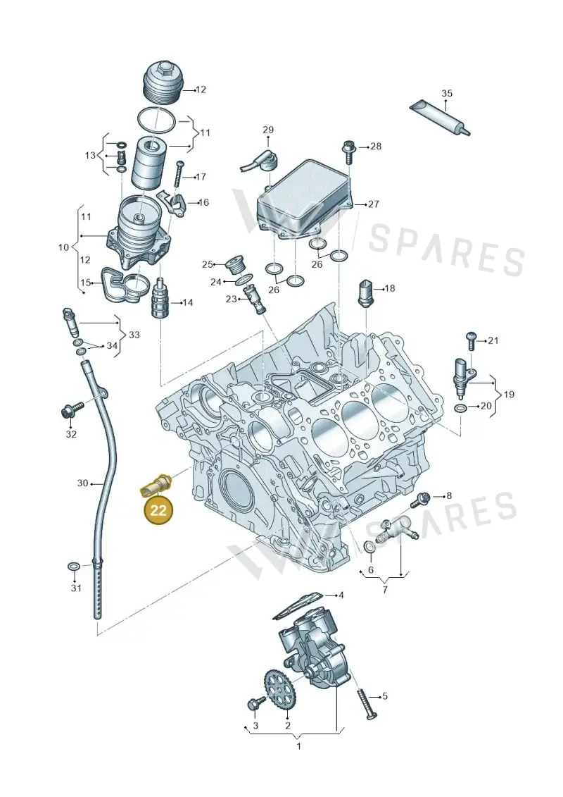 06E906054J — Audi Q8 Quattro 3,0 (2018-) diagram 849115200, position 22