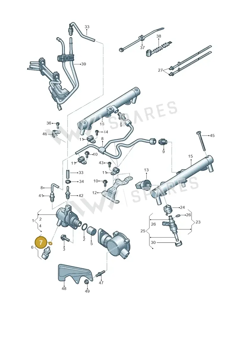 06E906149B — Audi A8L qu. 3.0 TDI (2013-2018) diagram 696133180, position 7